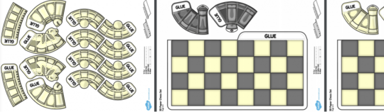 The easiest way to create your own paper chess set is to print off a ...